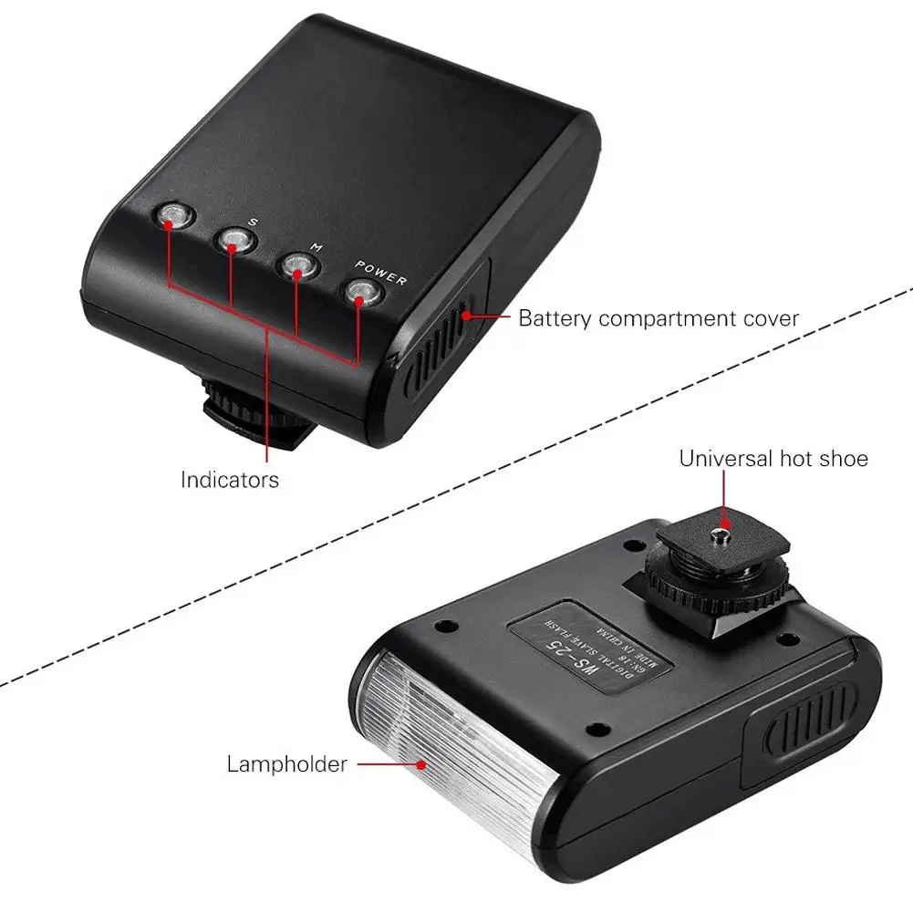 

Universal Mini Flash Speedlite for Canon Fuji Nikon SLR Cameras Battery Powered Photography Equipment Accessories N8E7