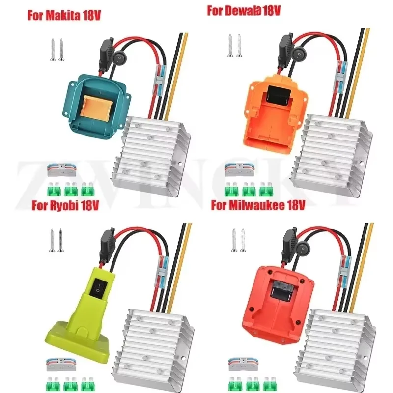 18v to 12v Step Down Converter For Ryobi For Milwaukee For Makita For DeWal 18v Battery Adapter DC 12V 20A 240W Buck Converter