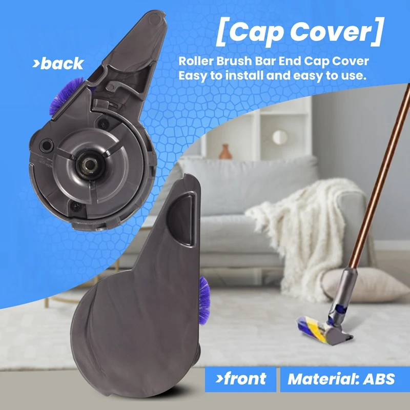 Copertura del cappuccio dell'estremità della barra della spazzola a rullo per Dyson Digital Slim, V8 Slim, V12 V15 rileva le parti di ricambio dell'aspirapolvere sottile