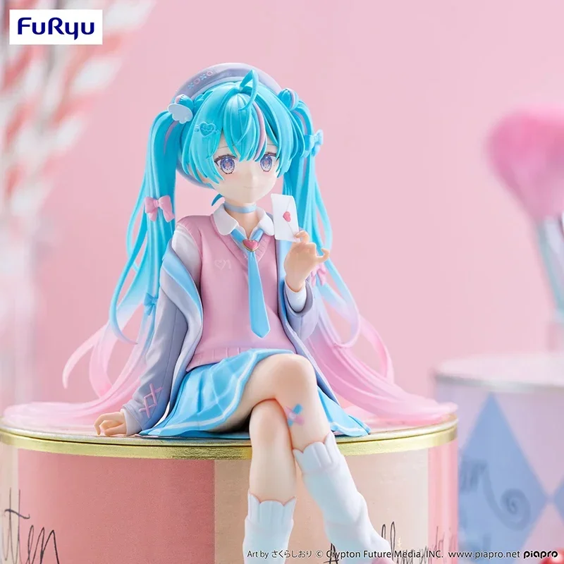 In Stock Original Figuras Anime 13cm FuRyu VOCALOID Hatsune Miku Love Suit Anime Figure Model Toy Doll Ornaments Gifts