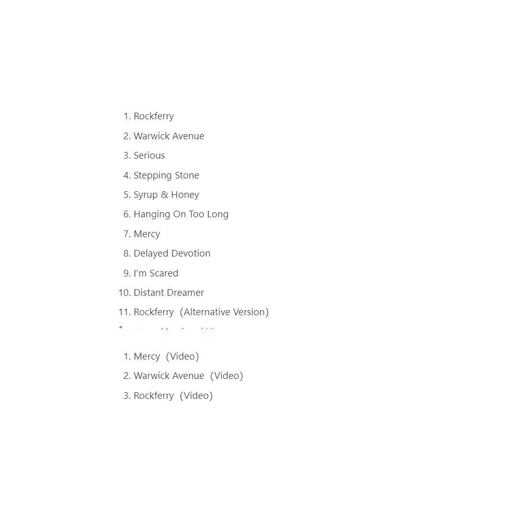 CD Duffy Rockferry Questo album prende lo stile spirituale retrò come il nucleo e guarda il 51° premio Grammy nel 2009.