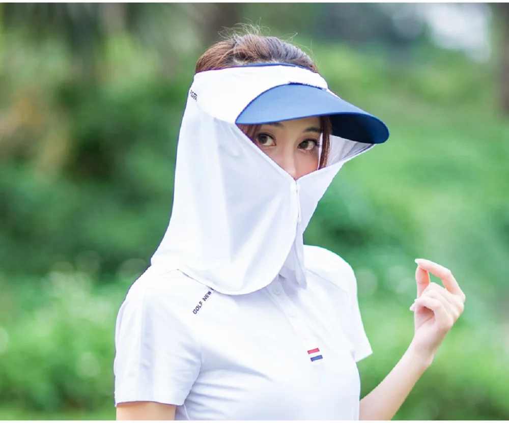 PGM Golf Men Women Summer Sun UV Protection Caps No Hat Viscose Fiber Scarf Headscarf Fiber Mask WB001 Punk Sunscreen Mask