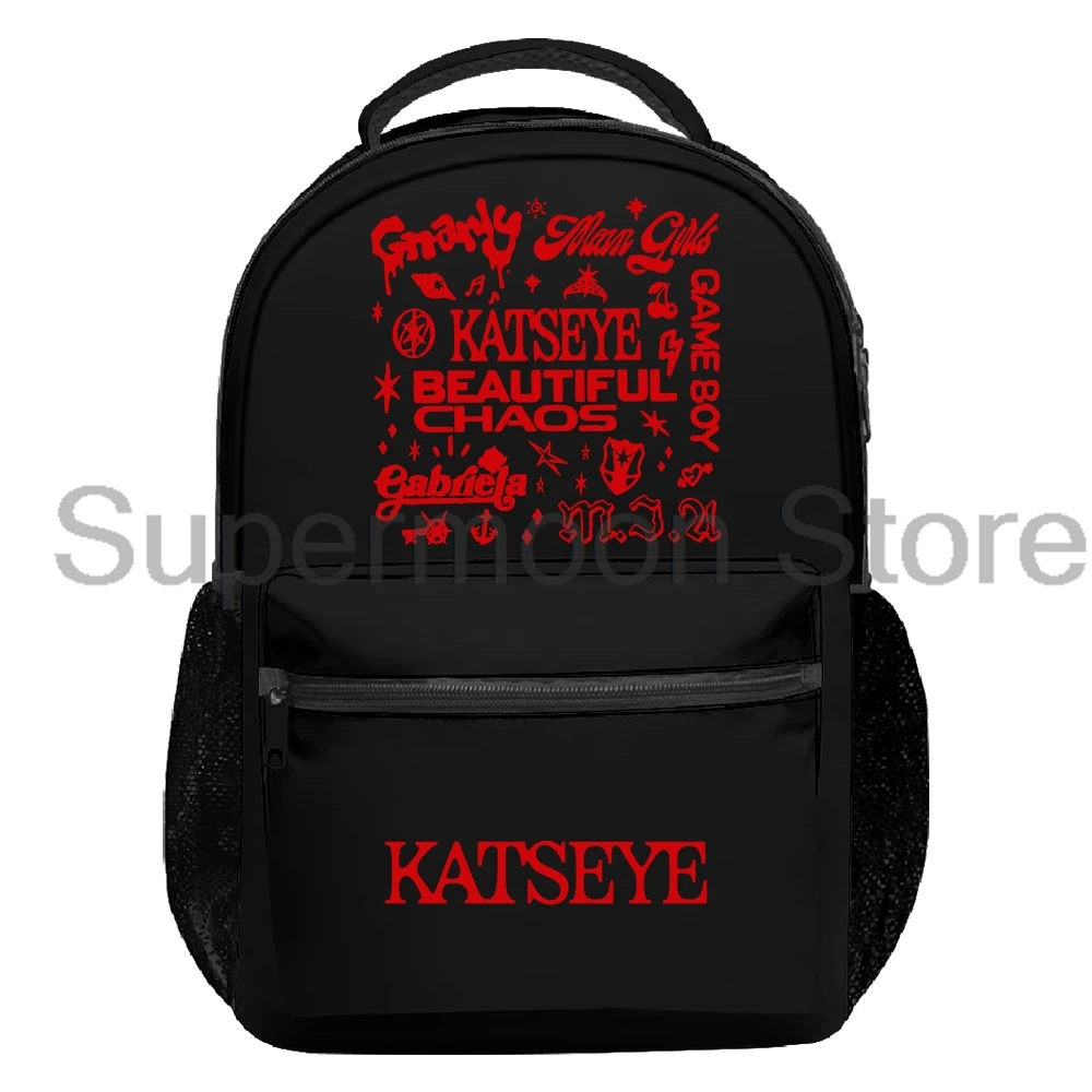 Katseye Beautiful Chaos Merch Backpack Men Women Rucksack Casual Travel Bag Unisex Outdoor Daypack 3