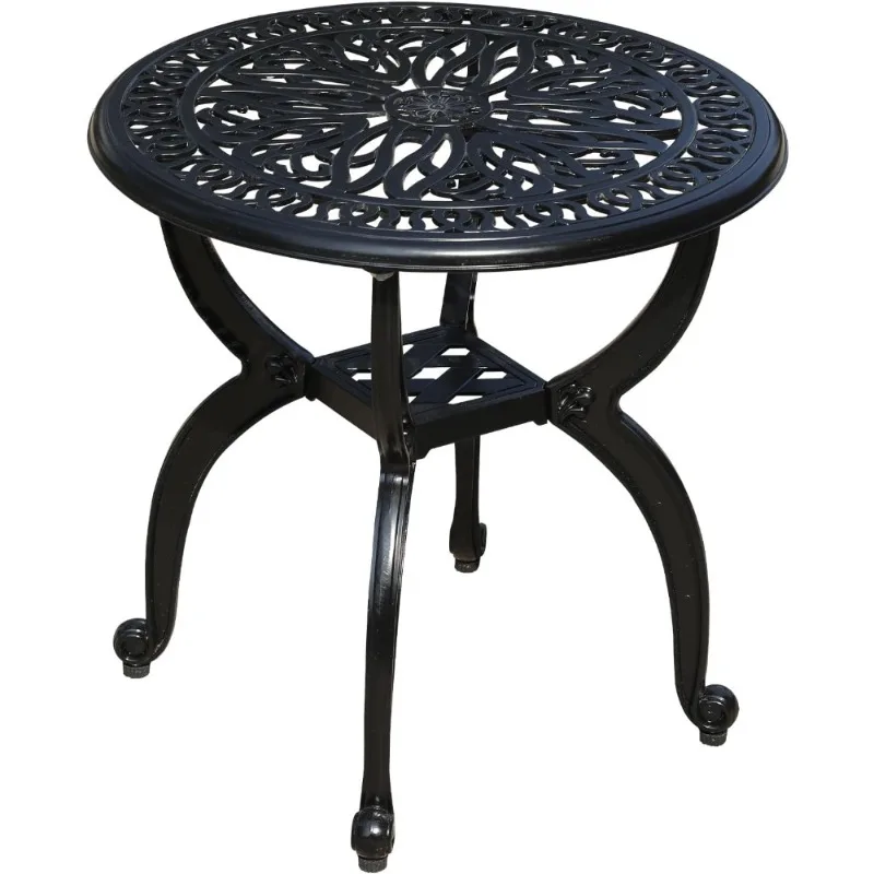 

Круглый приставной столик из литого алюминия для улицы, всепогодный, для патио, парка, газона, двора, сада, доставка по США