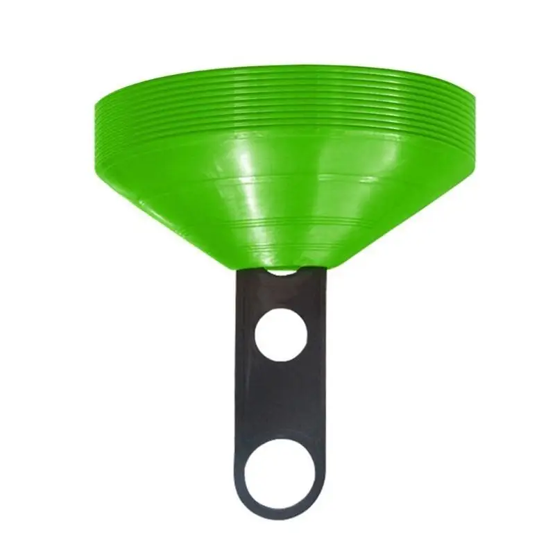 652F 10 Buah Kerucut Sepak Bola Kelincahan dengan Braket Kerucut Latihan Pengganti Kerucut Cakram Sepak Bola untuk Sepak Bola,