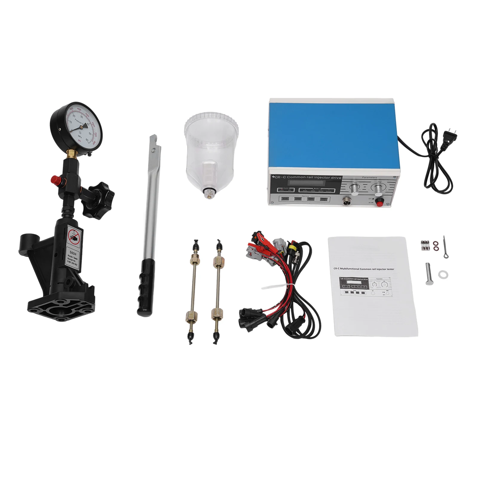 110V Injector Tester, CR-C Common Rail Injector Tester & S60H Fuel Nozzle Tester, Rail Injector Drive Fuel Injector Repair Tool