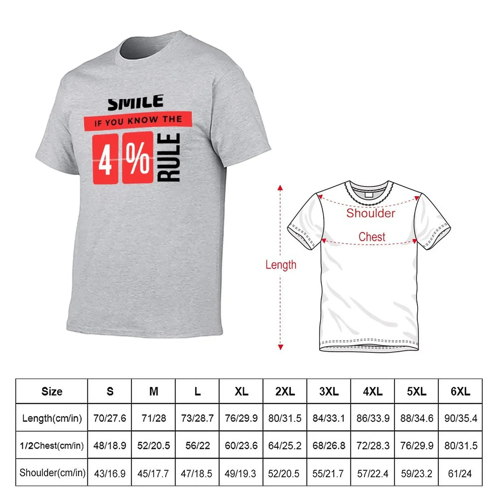 Smile If You Know The 4% Rule T-Shirt Aesthetic clothing Short sleeve tee vintage clothes mens clothes