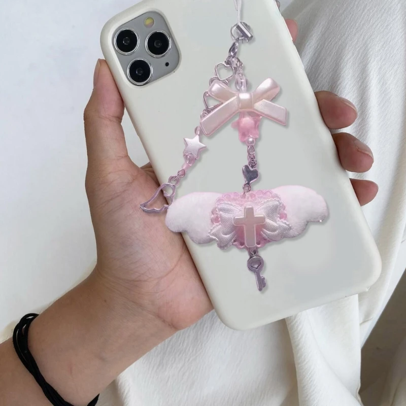 

Модная подвеска для телефона в виде бабочки, брелок с бантом, подвеска для телефона для женщин, стильное украшение для телефона для сумки, кошелька, рюкзака