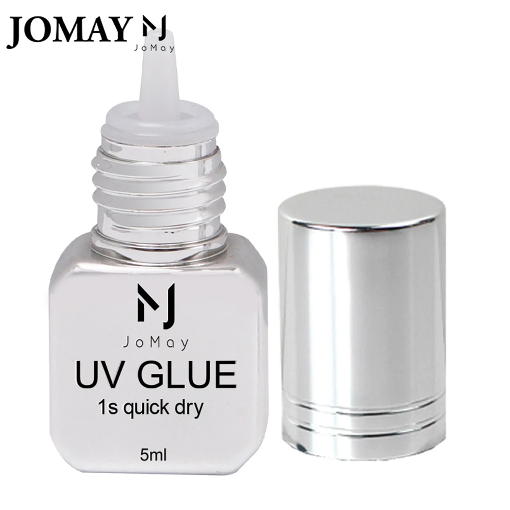 Colla UV leggera viola per set di estensioni delle ciglia con pedale Colla super forte Ciglia finte 75 giorni UV 5 ml