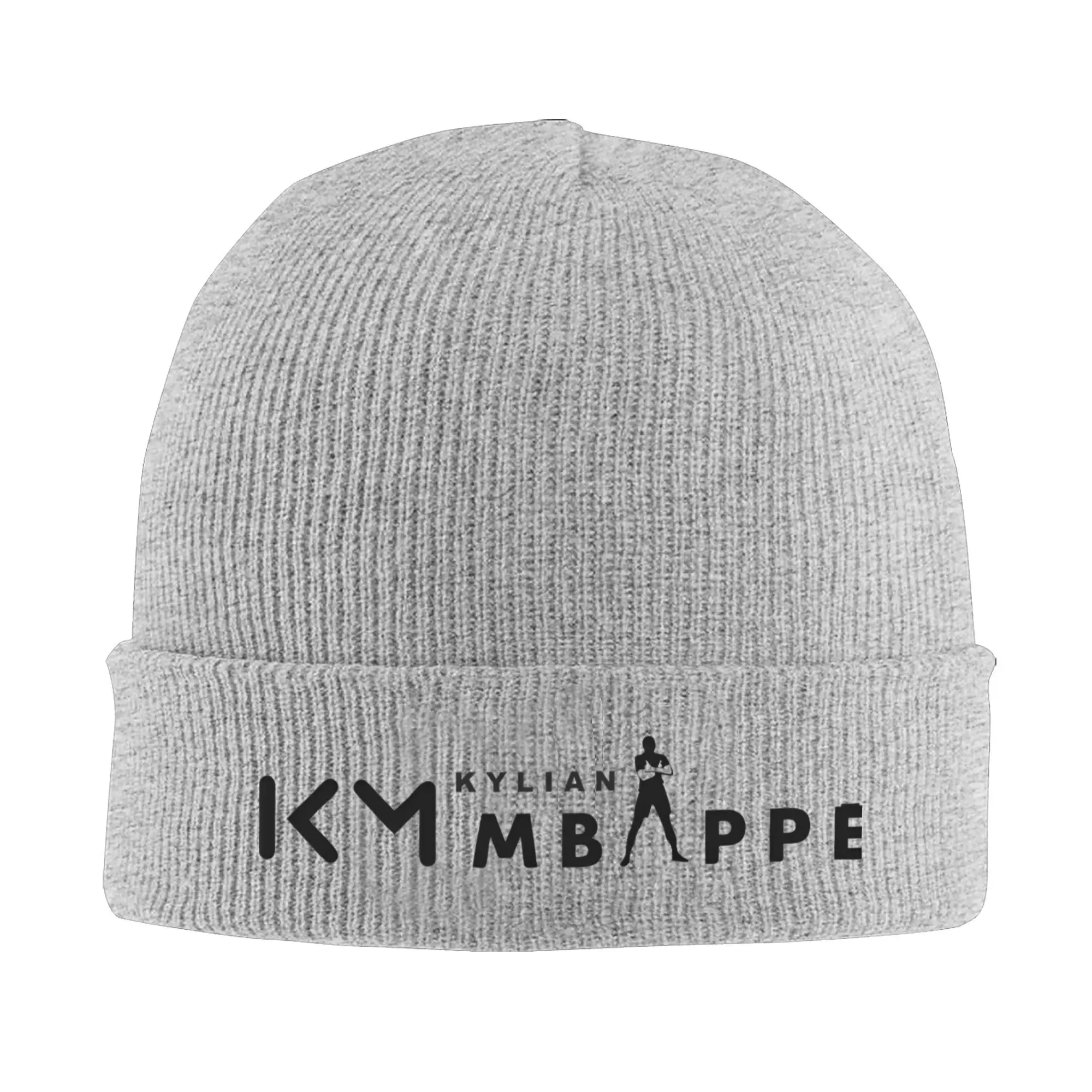 KM M-Mbappe Knitted Hat for Women Men Beanies Winter Hats Acrylic  Warm Melon Cap