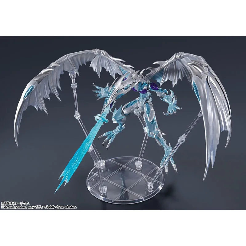 بانداي S.H.Monsterarts يو غي أوه! مجموعة نماذج حقيقية SHM ستاردست التنين أنيمي عمل الشكل المفاصل المنقولة نموذج الأولاد اللعب الهدايا #6