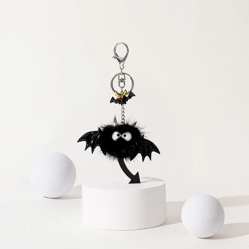 Kawaii petit diable queue sac pendentif en peluche poupée poilu elfe en peluche pendentif voiture porte-clés sac à dos décoration ornement pendentif cadeaux