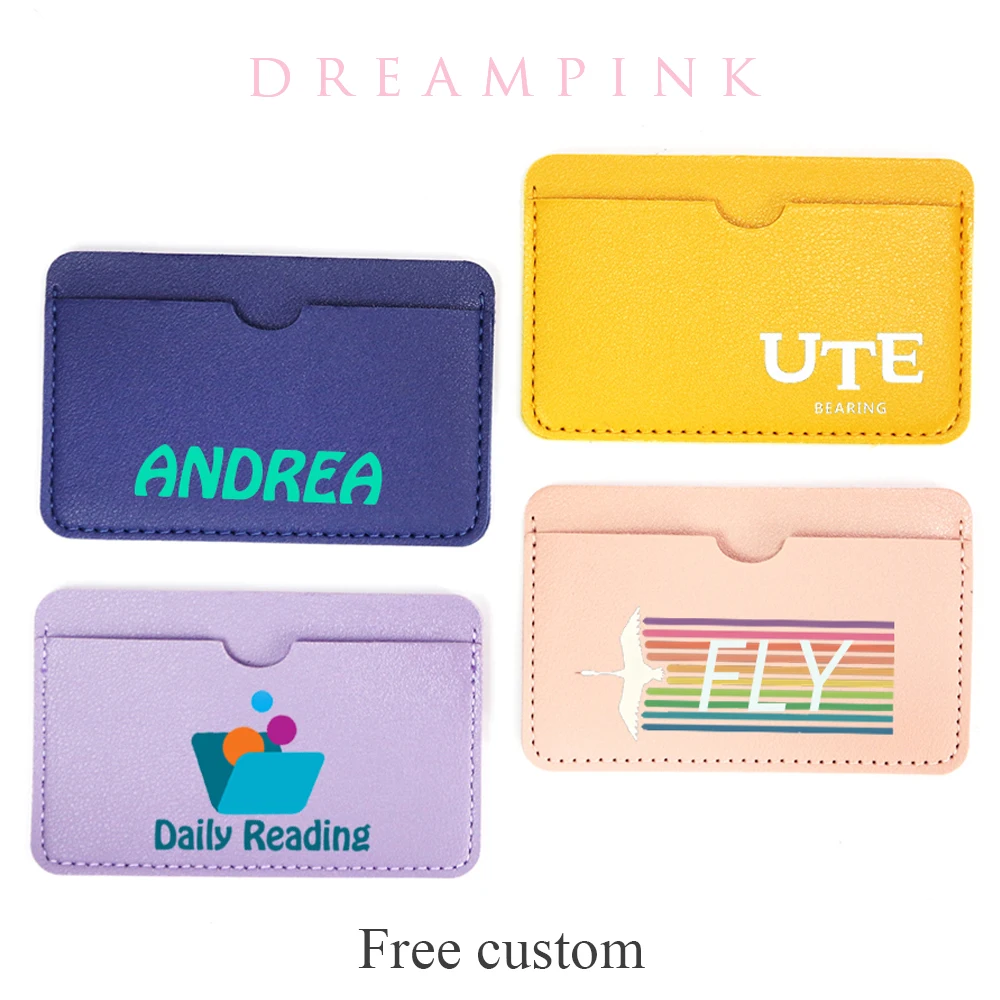 

Dreampink индивидуальные кошельки и визитницы с изображением логотипа, женский тонкий держатель для карт, роскошные персонализированные подарки, мужской кошелек «сделай сам»