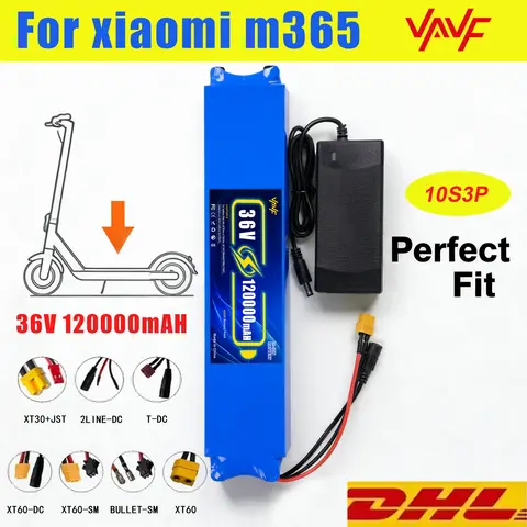 100% 36V 120Ah Scooter Battery Pack for Xiaomi📺Mijia M365 120000mAh Battery pack Electric Scooter BMS🌏Board for Xiaomi M365
