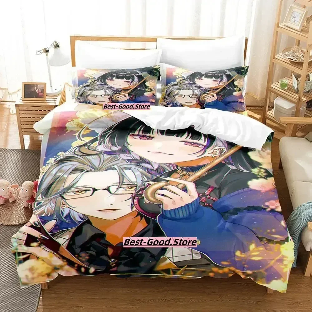 

Meloco Kyoran Anime parure Printed Bed Set Duvet Cover Pillowcase Bedding Set Bed Linen Sheet Quilt Cover Full Queen King Size