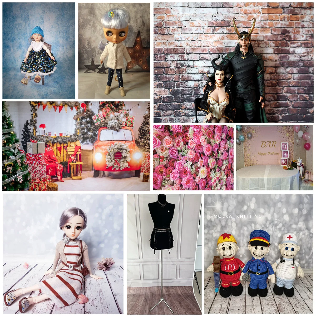 Old Door Brick Wall Backgrounds Vinyl Backdrop Photo Studio for Background 3D Vinyl Cloth Computer Printed for Photo Studio