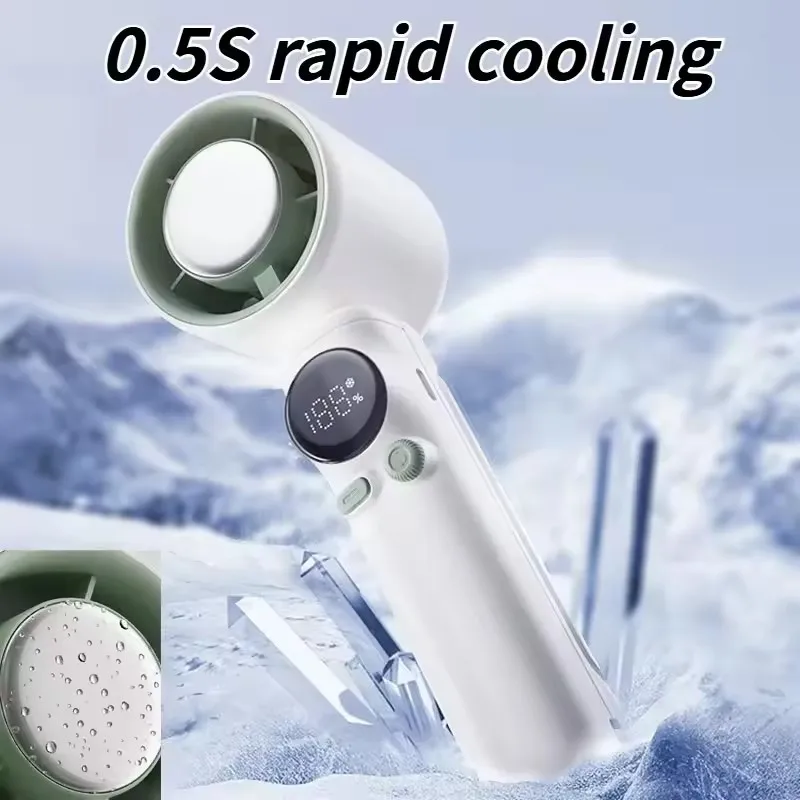 Zai Xiao Portable 100-Speed Turbo Handheld Fan with Semiconductor Ice Cooling USB Rechargeable Ideal for Outdoor Use