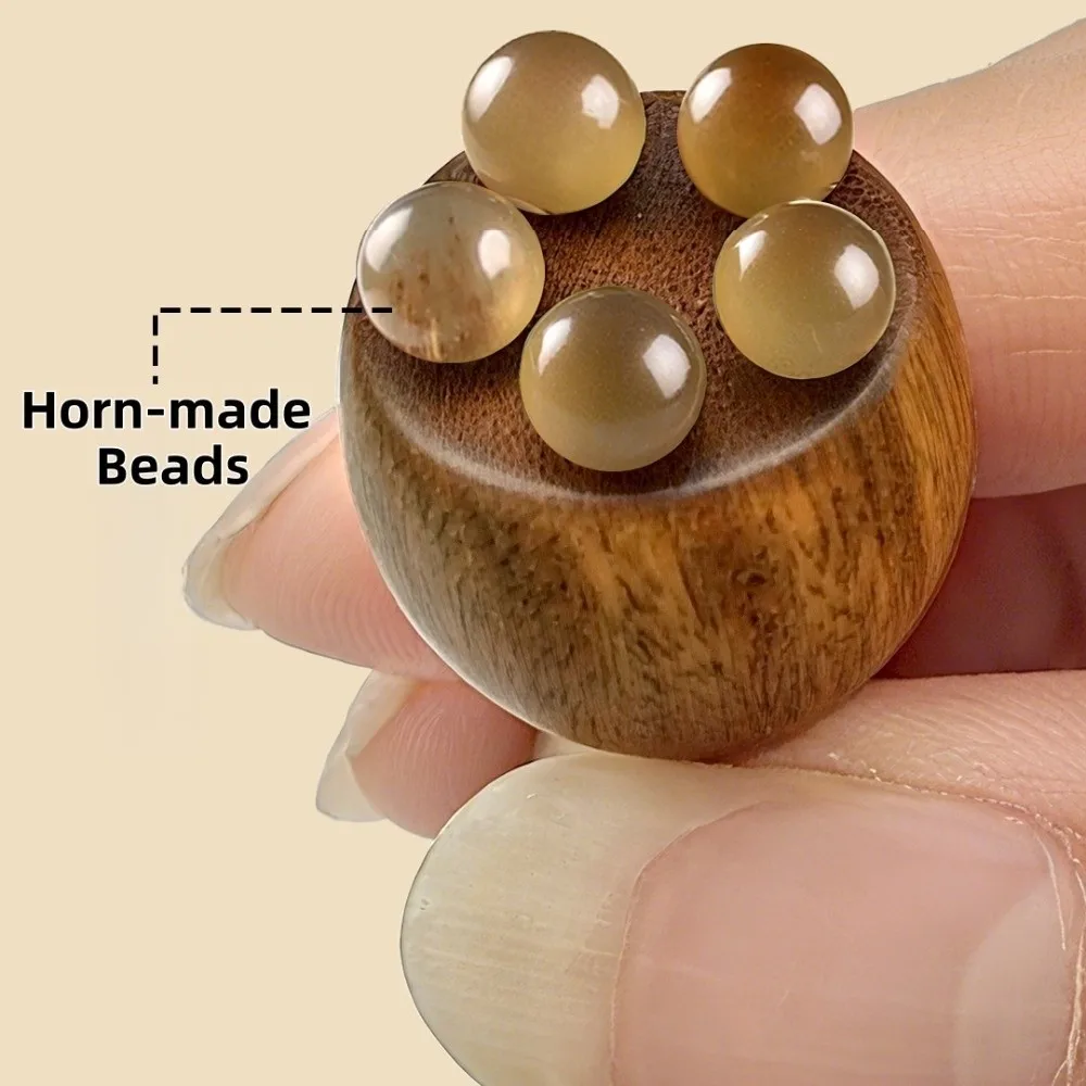 

Five Beads Design Sandalwood Lotus Seedpod Massager Reduce Puffiness Natural Material Eye Massage Stick Rosewood Skin Scraping