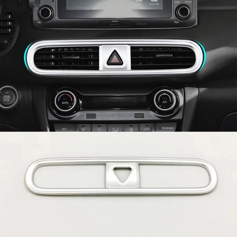 Door Handle Pull Bowl Head Lights Lamp Switch AC Outlet Vent Frame Cover Trim  For Hyundai Kona 2018 2019 2020 LHD Accessories