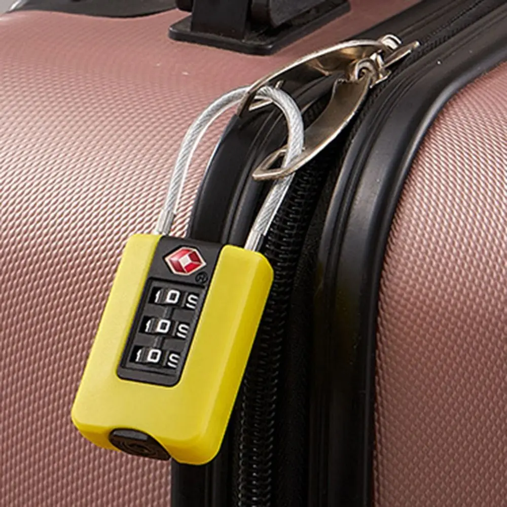 Creative Contrast Color TSA Customs Wire Rope Code Lock valigia da viaggio portatile lucchetto per bagagli lucchetto antifurto per armadietto