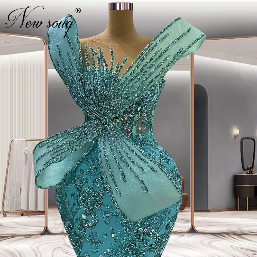 Sparkly Mermaid Sequins Prom Gowns For Women New Fashion Dubai Beading Cocktail Evening Dresses Wedding Party Gowns Vestidos