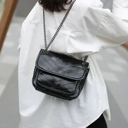 ins foreign temperament, lingge chain bag,niche light luxury, cross-body shoulder bag, fashionable and versatile messenger bag