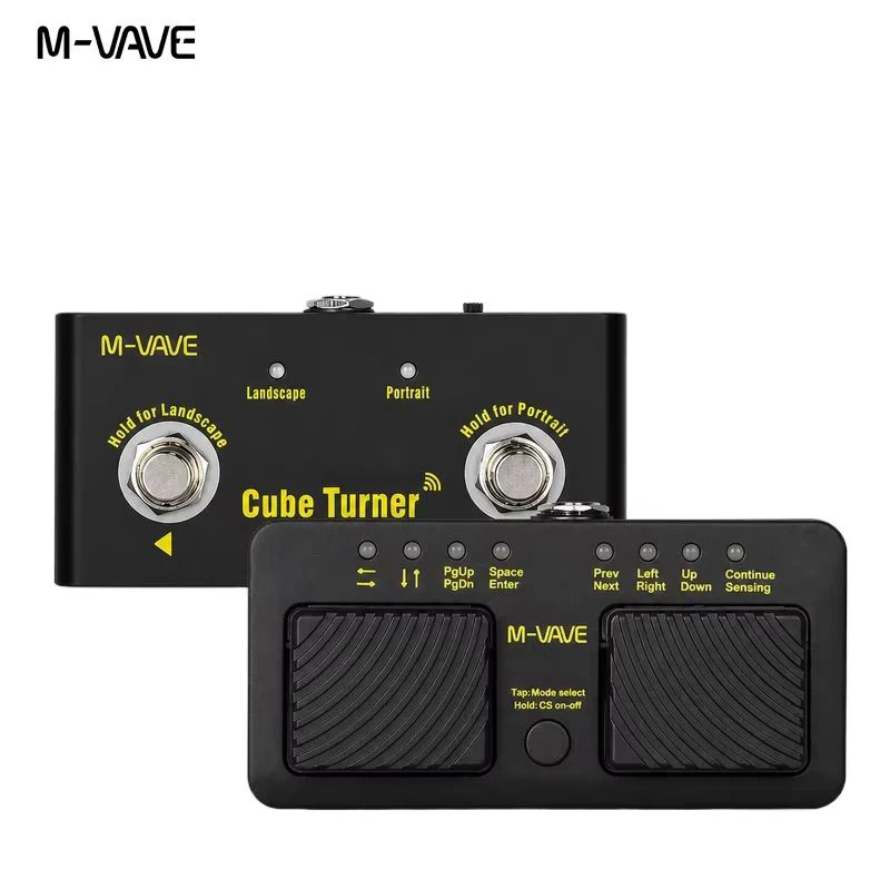 M VAVE Wireless Bluetooth Page Turner Smart Sheet Music Flipper Foot Pedal For Ios Android Piano Guitar Performance