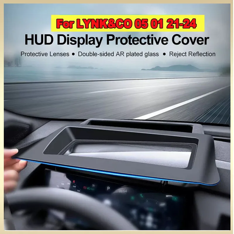 

Car Hud Display Protective Cover HD Tempered Glass Reflection Head Up Screen Protector Accessories For LYNK&CO 01 05 2021-2024