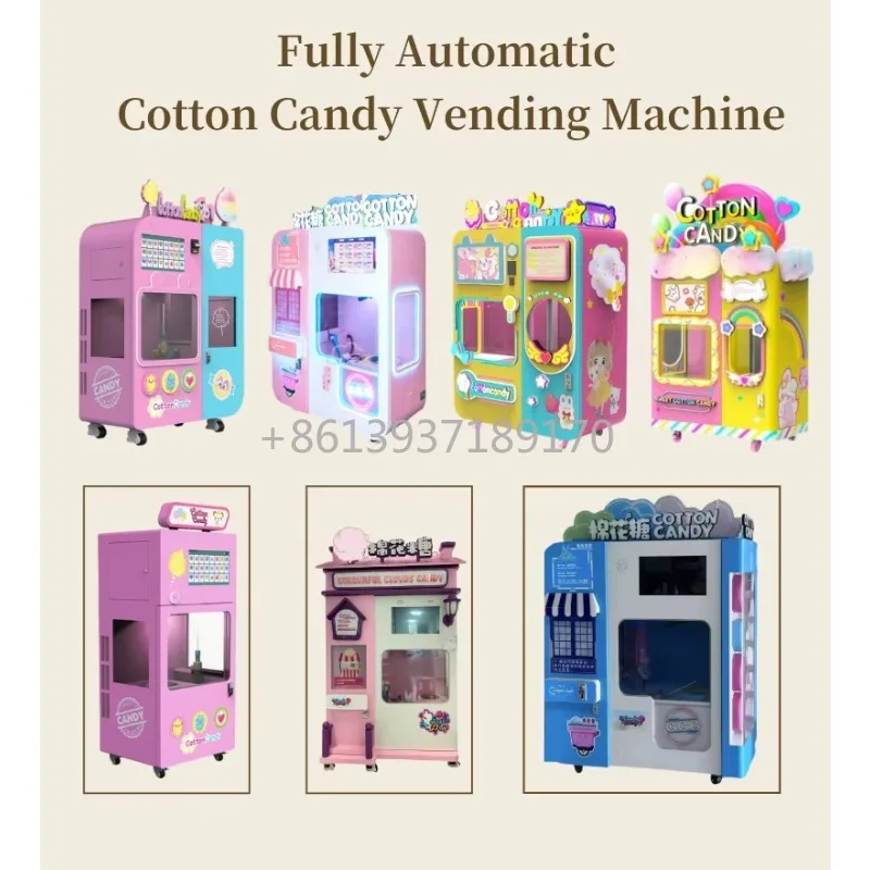 Automatic Cotton Candy Vending Machine High Profit New Style Fairy Floss Maker Easy Maintenance for Sale