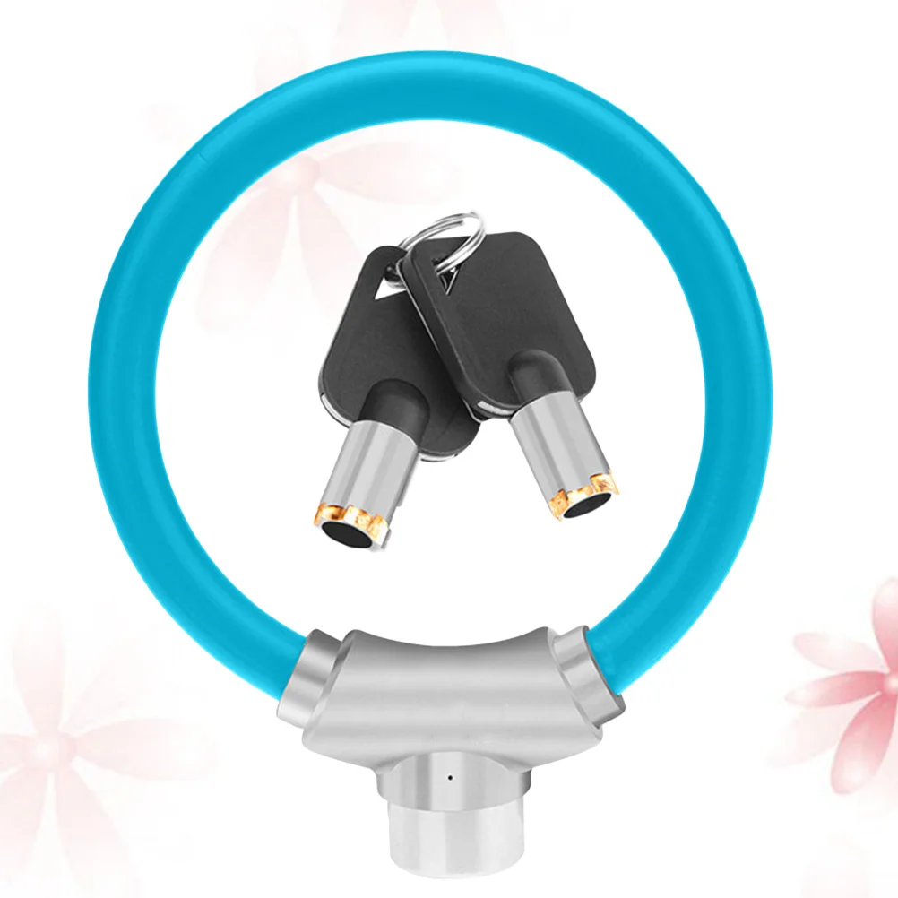 High Replication Difficulty Bike Lock Steel Cable Horseshoe Ring Cycling Accessories Blue Theft Prevention Lock