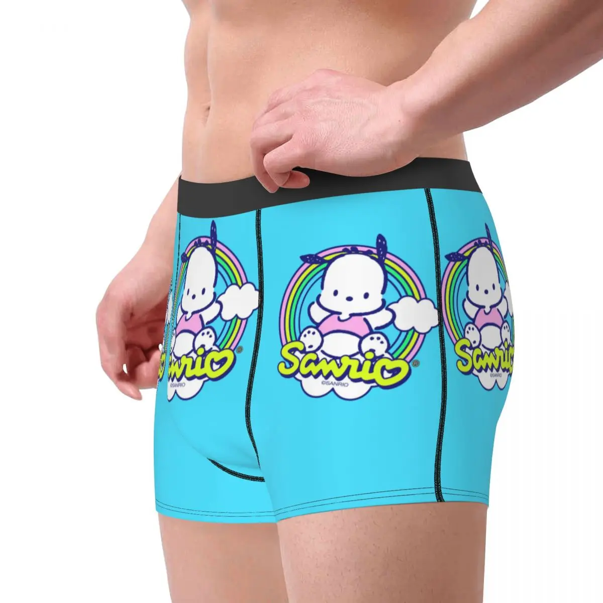 Custom Kawaii Classical Pochacco Boxer Shorts For Homme Printed Animation Cartoon Underwear Panties Briefs Breathable Underpants