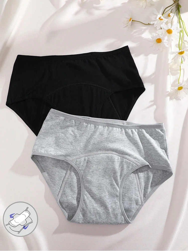 FINETOO Leak Proof Menstrual Panties Underwear Period Physiological Panty Lady Waterproof Brief Low Waist S-XXL Female Lingerie