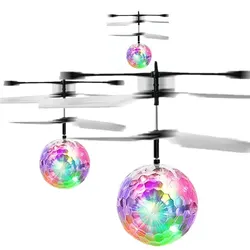 1Pc Kolorowy Mini Drone Lśniący LED Drone Latająca Kula Helikopter Światło Kryształowa Kula Indukcyjny Quadcopter Samolot Dzieci Zabawki