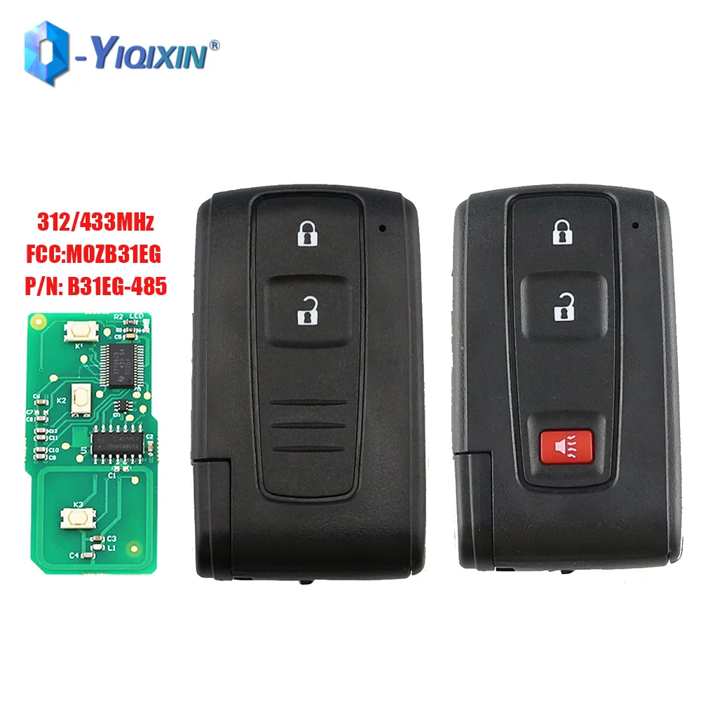 Smart Card Key For Toyota Prius 2004-2009 Corolla Verso Camry Keyless Go Remote Car Key MOZB31EG 312/434 MHz ASK B Chip Uncut