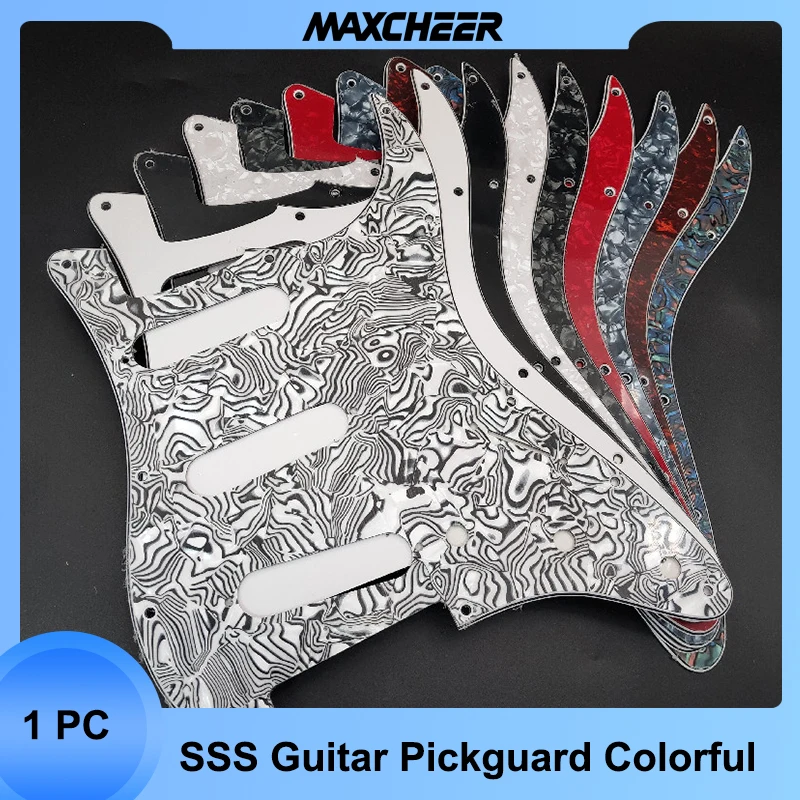 3 Ply 11 Holes SSS  Electric Guitar Pickguard Scratch Plate Anti-Scratch Plate for FD ST Electric Guitar with Screw