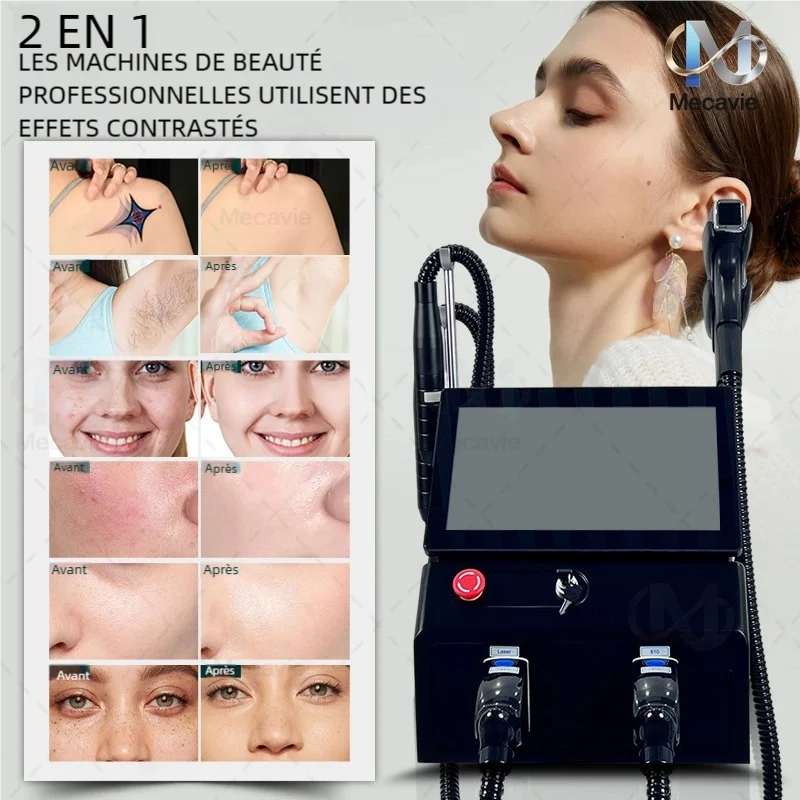 2026 4000W High-Power 2-in-1 Soprano Titanium Ice Platinum Diode Laser Machine 755/808/1064nm 4-Wavelength Painless Hair Removal