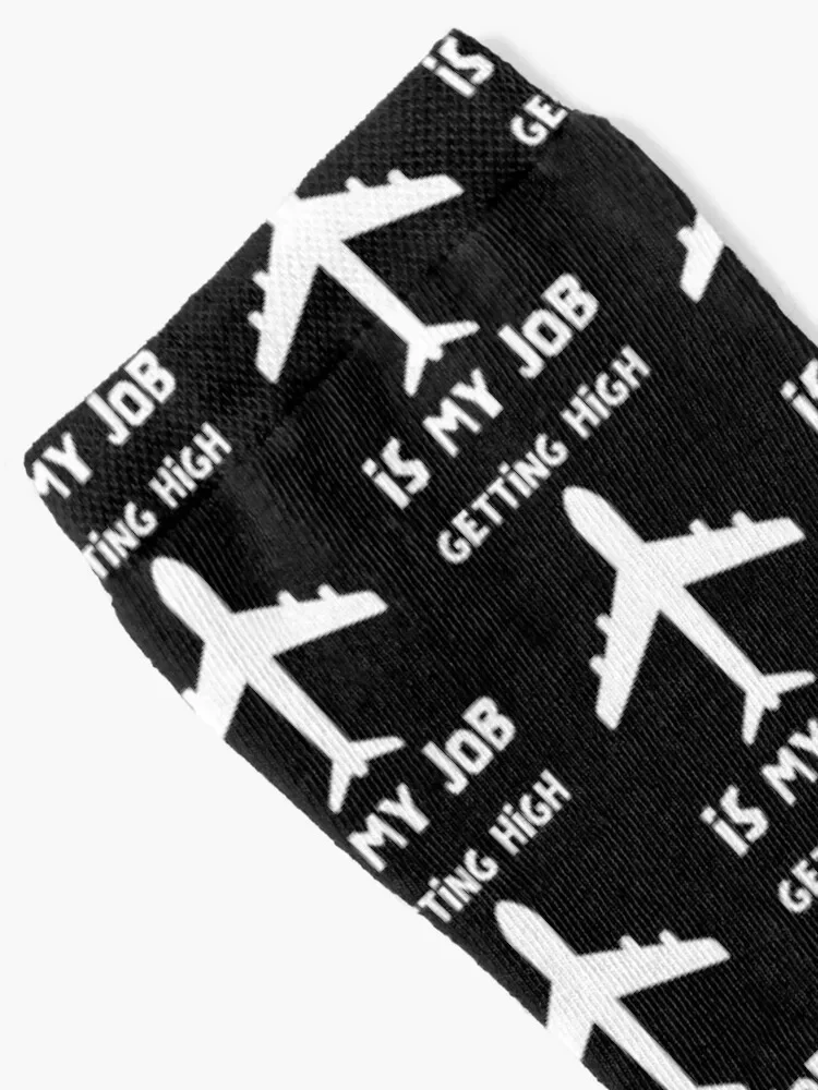 Getting High Is My Job |Airplane Puns | Plane Puns | Airplane Jokes One Liners | Airplane Memes Funny Airplane Puns Socks