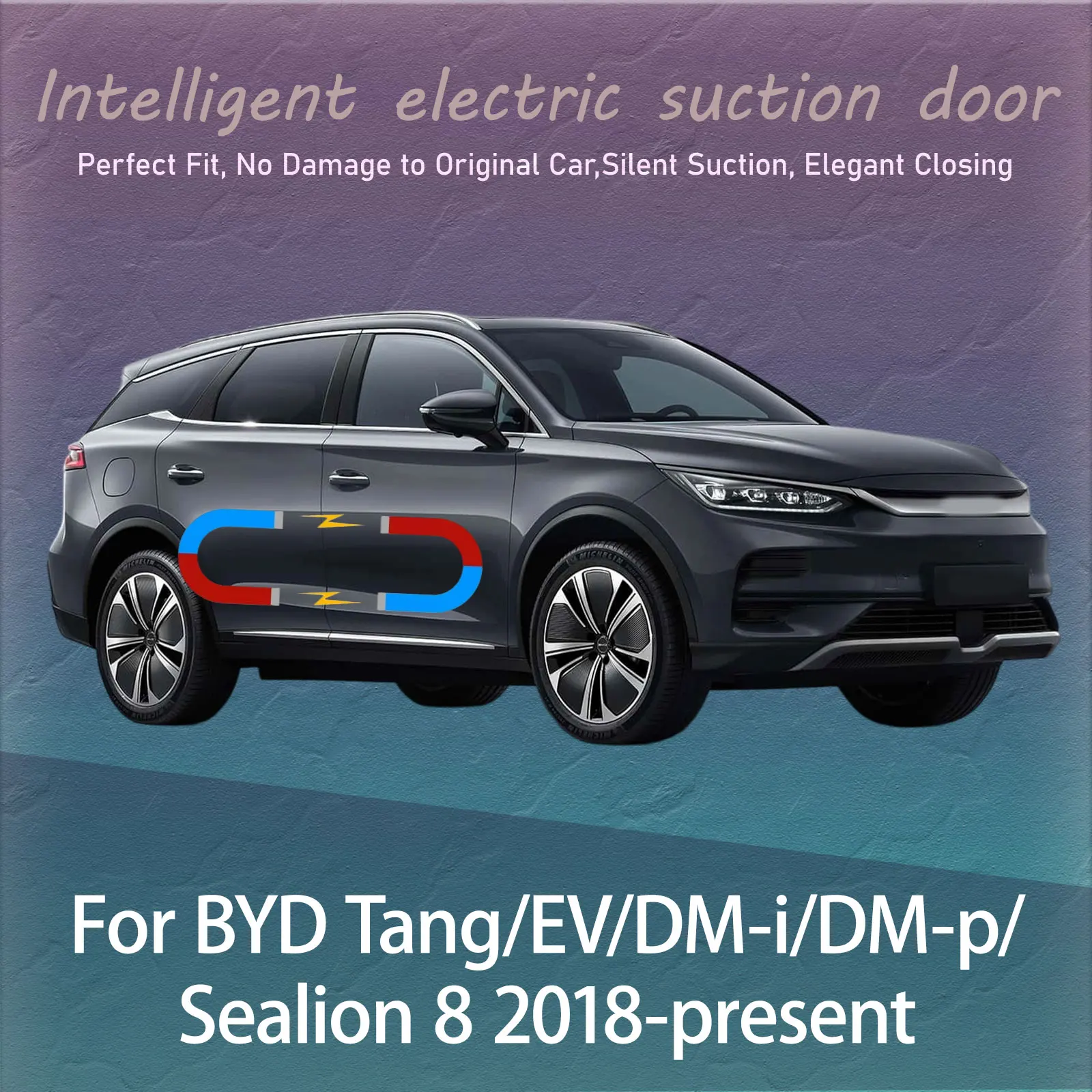 Electric Soft Close Door Kit For BYD Tang EV DM-i Sealion 8 Auto Silent Anti-Slam Suction Door System Automatic Quiet Closing
