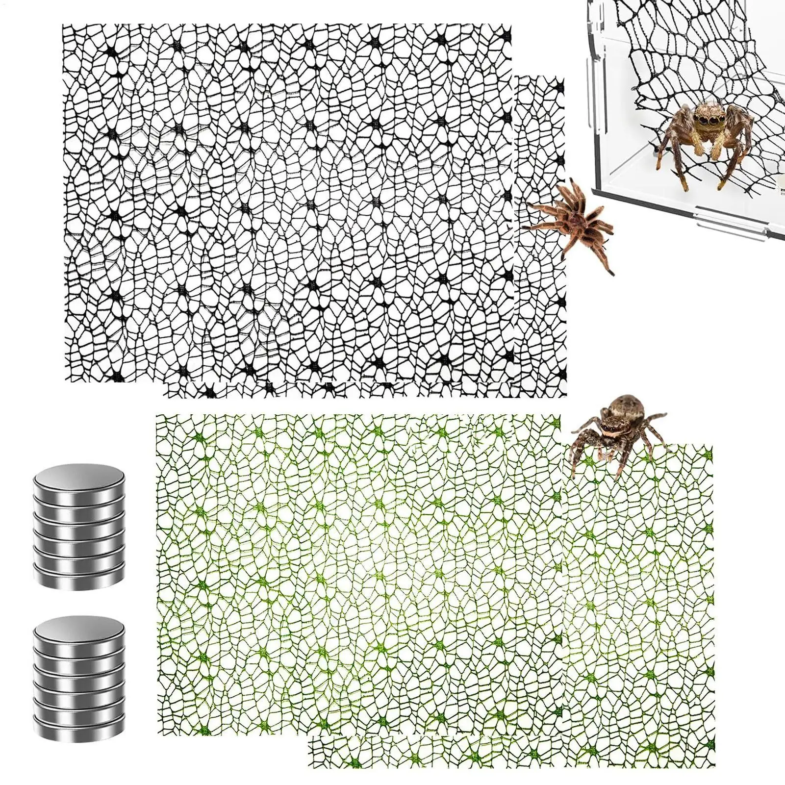 Jumping Spider Climbing Net Praying Mantis Toys Tarantula Terrarium Decor for Keepers Breeders Animal Lovers Educators School