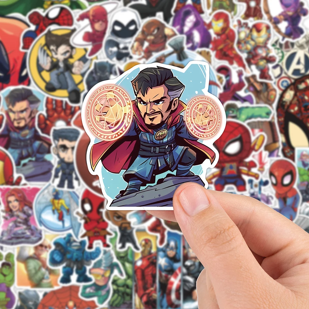 10/30/65pcs Disney Q-version The Avengers Stickers Cute Super Hero Cartoon Decal Phone Skateboard Water Bottle Anime Sticker Toy