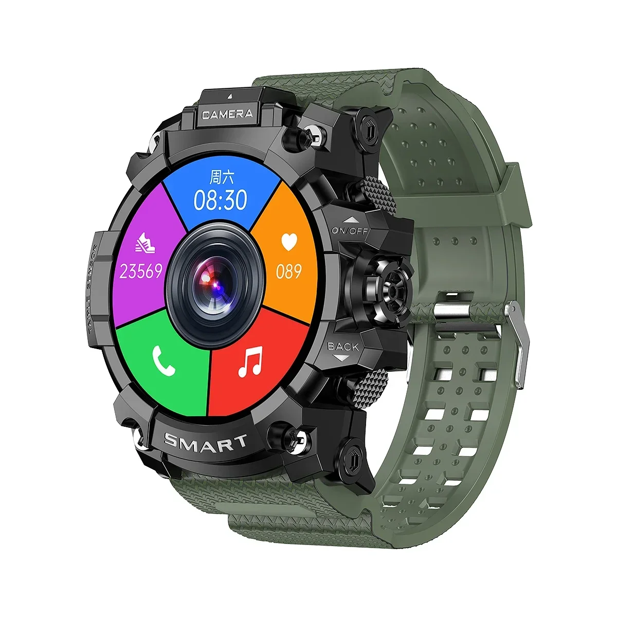 Reloj inteligente Q999 4G Android de gama alta, pantalla grande completa de 1,6 pulgadas, cámara HD, tarjeta SIM, monitoreo de salud, navegación GPS PK AW12