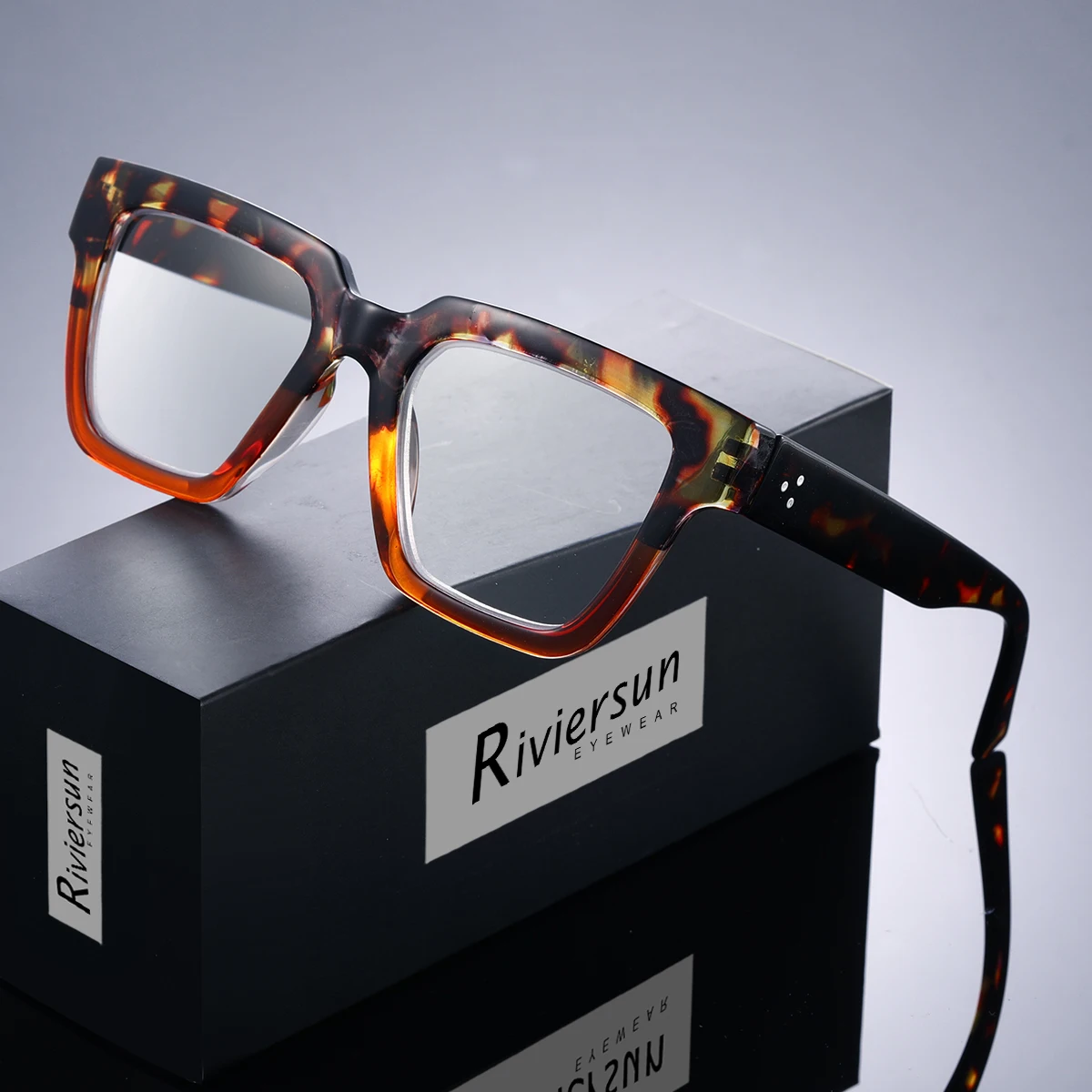 Rechteckige Lesebrille für Frauen Retro-Optische Gläser 1,0~3,5 Quadratische Leopardenmuster Presbyopie-Brille Großer Rahmen Damen-Brillen
