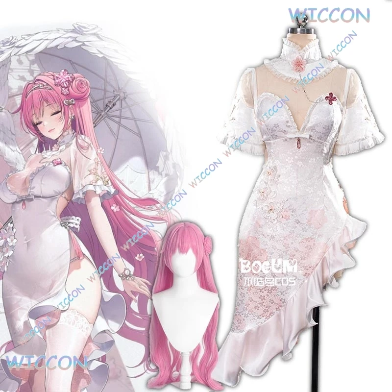 

YNot@Nikke: Goddess of Victory Dorothy Doro Cosplay Costume Wig Outfit Qipao Game Clothing Women Clothing Asymmetric Mermaid Dre