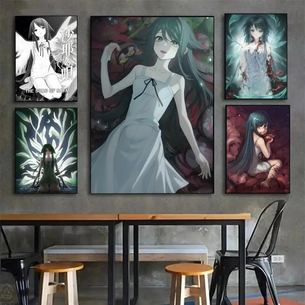 visualnovel horror S-Saya no Uta Poster Painting Wall Art Mural for Living Room Home Decor and Gifts
