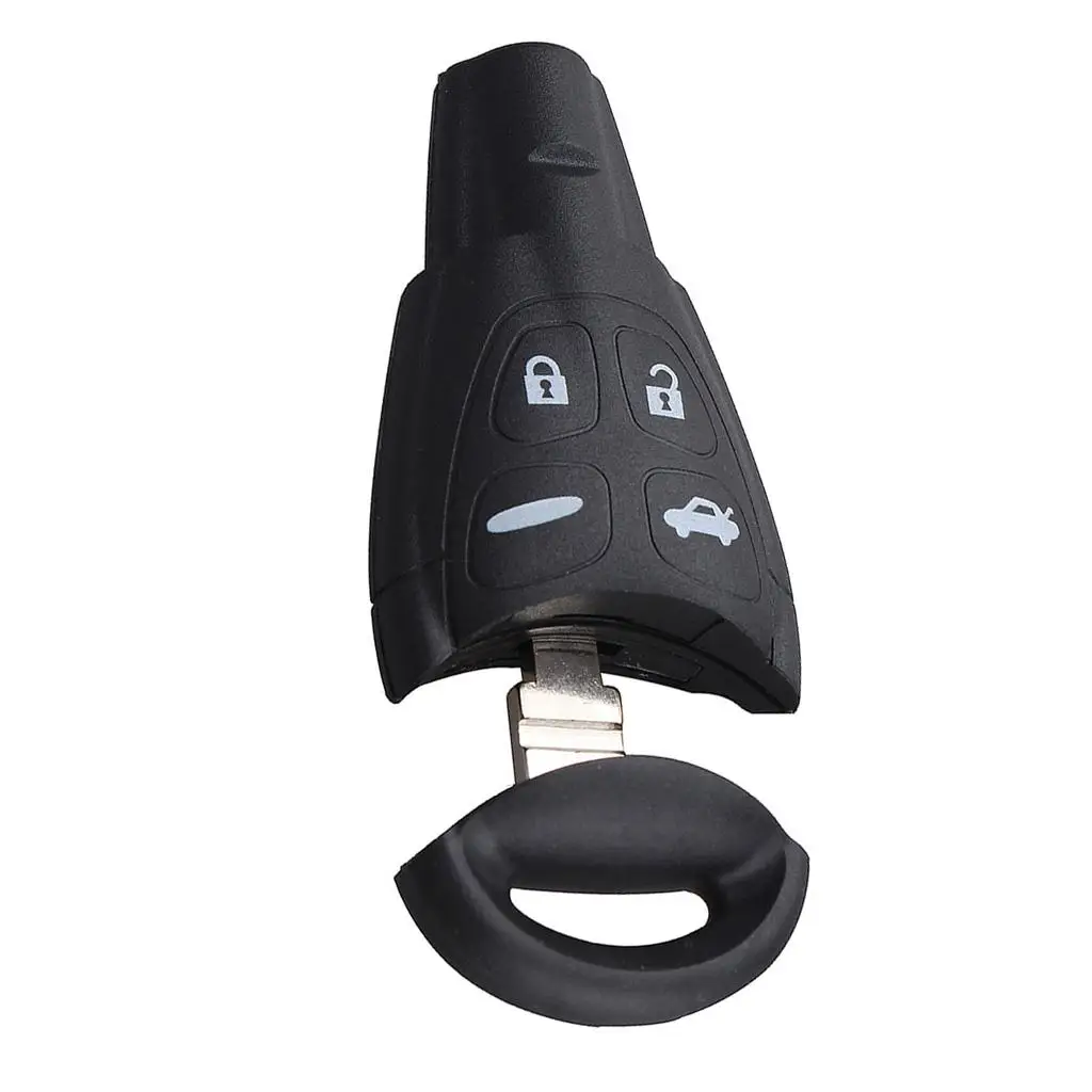 

4 Button Switch Remote Fob Key Case shell uncut blade for 95 9-3 9-5