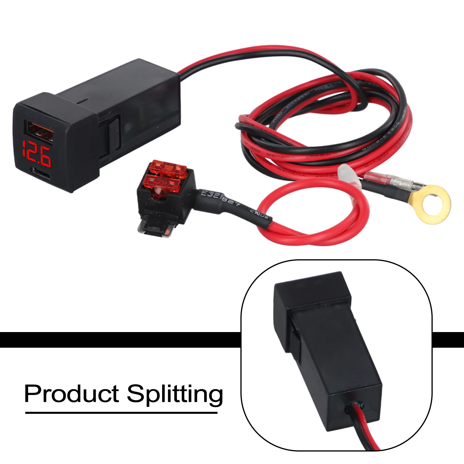 

12V Car Charger Car Charger On-the-go Charging Car Dual USB Dual USB Ports Fast Charger Car Battery Monitoring