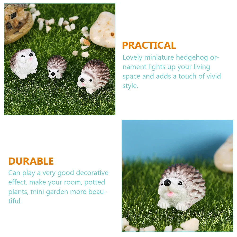 

18 Pcs Miniature Hedgehog Figurines ResinBonsai Decoration Micro L nament Gardening Sculpture Durability Long Lasting Use
