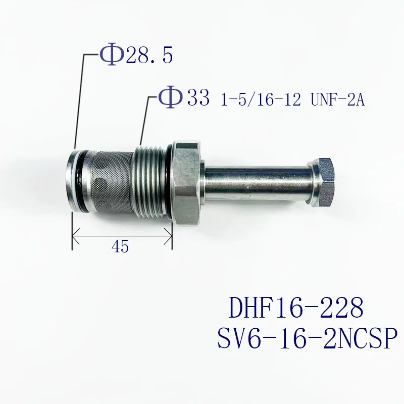 Two position two-way normally closed threaded plug-in solenoid valve DHF16-228/SV16-28/SV6-16-2NCSP