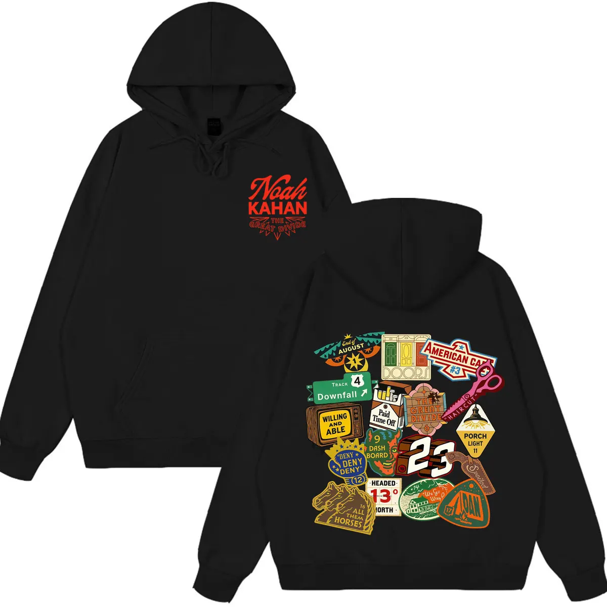 Noah Kahan The Great Divide Tour 2026 Grafik-Hoodie für Herren und Damen, Vintage-Pullover, Langarm, lockerer Schnitt, lässiger Hip-Hop-Sweatshirt – Detail 2