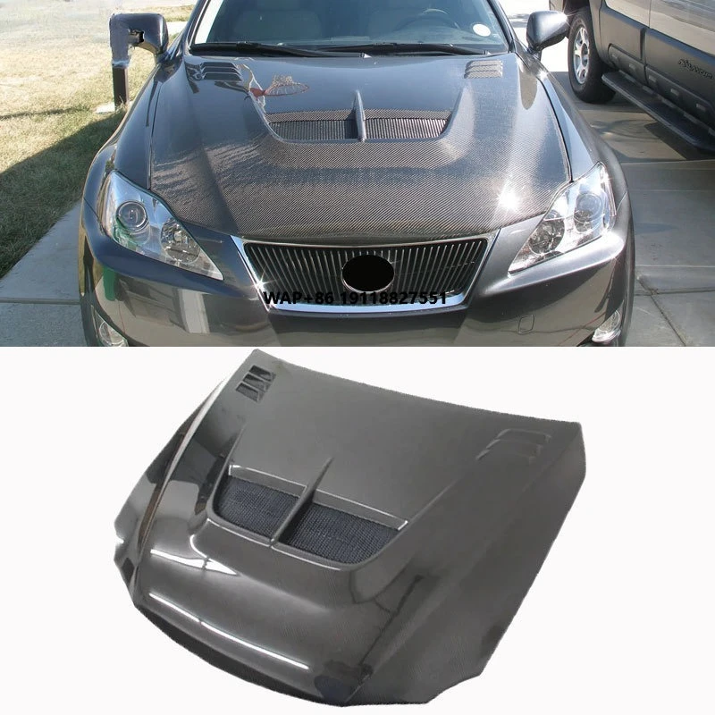 

New Carbon Fiber Bonnet Hood for IS250/350 ISF 2006-2012 with Clips-Bolt-On Installation